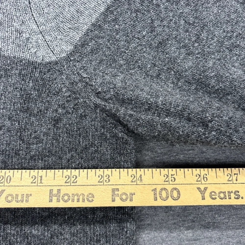 BANANA REPUBLIC‎ EXTRA FINE MERINO WOOL CREW NECK SWEATER MENS XL GRAY BLACK NEW